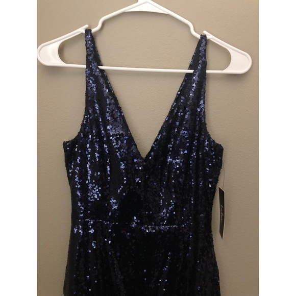 Navy sequence bodycon dress - Picture 5 of 5